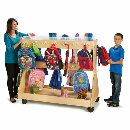 JONTI-CRAFT Mobile Backpack Cart-with Clear Cubbie-Trays 39480JC